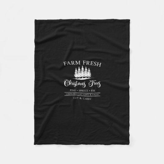 Verse kerstbomen zweet fleece deken (Voorkant)