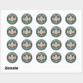 Verse Kerstboom Cake Kerstmis Vakantie Ronde Sticker (Vel)