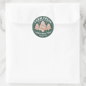 Verse Kerstboom Cake Kerstmis Vakantie Ronde Sticker (Tas)
