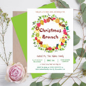 Verse Kerstmenu met fruit en groenten Kaart