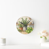Verse keuken kruiden waterverf ronde klok (Huis)