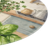 Verse keuken kruiden waterverf snijplank (Hoek)
