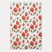 Verse keukenhanddoek met aardbeimotief (Verticaal)