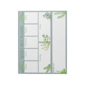 Verse keukenkruiden - Blauwe weekse kalender Notitieblok (Linkerzijde)