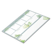 Verse keukenkruiden - Blauwe weekse kalender Notitieblok (Schuin)