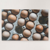 Verse kipeieren in karton op de markt legpuzzel (Horizontaal)