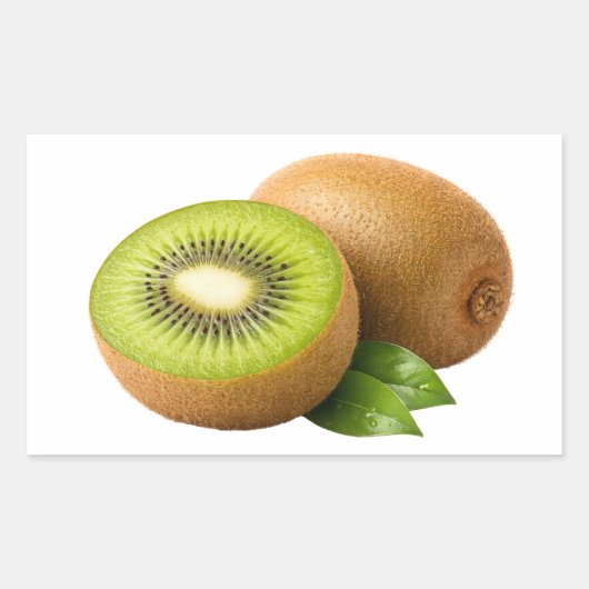 Verse Kiwi Schijf En Hele Vrucht Sticker (Voorkant)