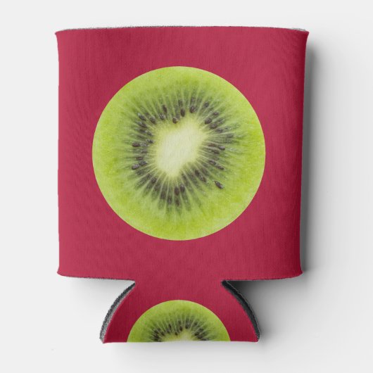 Verse kiwi's. Ronde segmentafsluiting geïsoleerd Blikjeskoeler (Voorkant)