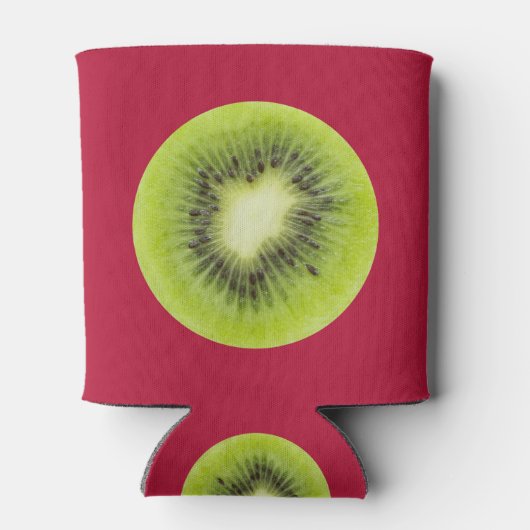 Verse kiwi's. Ronde segmentafsluiting geïsoleerd Blikjeskoeler (Achterkant)