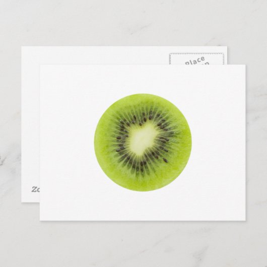 Verse kiwi's. Ronde segmentafsluiting geïsoleerd Briefkaart (Voorkant / Achterkant)