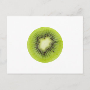 Verse kiwi's. Ronde segmentafsluiting geïsoleerd Briefkaart