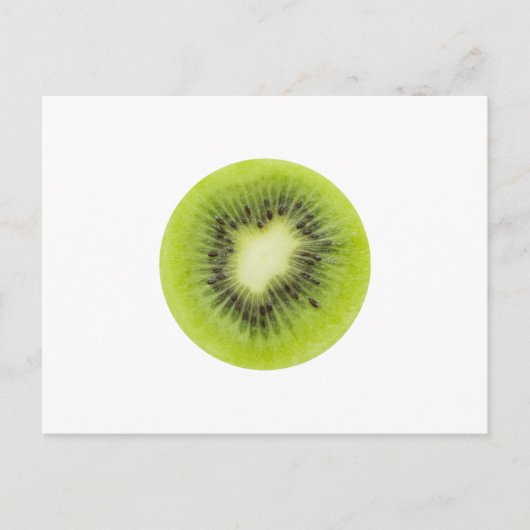 Verse kiwi's. Ronde segmentafsluiting geïsoleerd Briefkaart (Voorkant)