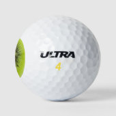 Verse kiwi's. Ronde segmentafsluiting geïsoleerd Golfballen (Logo)