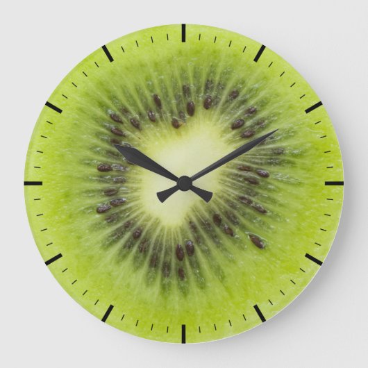 Verse kiwi's. Ronde segmentafsluiting geïsoleerd Grote Klok (Voorkant)