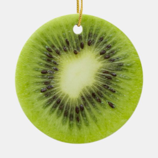 Verse kiwi's. Ronde segmentafsluiting geïsoleerd Keramisch Ornament (Voorkant)