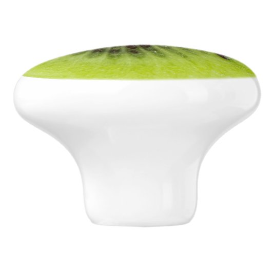 Verse kiwi's. Ronde segmentafsluiting geïsoleerd Keramische Knop (Zijkant)