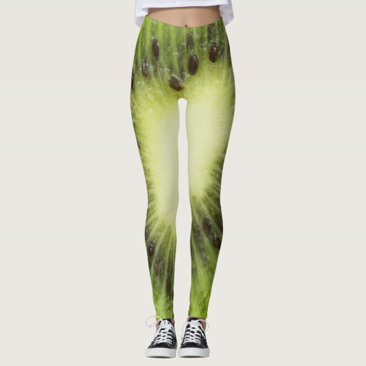 Verse kiwi's. Ronde segmentafsluiting geïsoleerd Leggings (Voorkant)