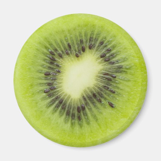 Verse kiwi's. Ronde segmentafsluiting geïsoleerd Magneet (Voorkant)
