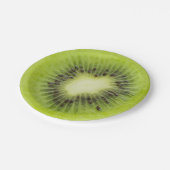 Verse kiwi's. Ronde segmentafsluiting geïsoleerd Papieren Bordje (Gekanteld)
