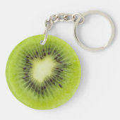 Verse kiwi's. Ronde segmentafsluiting geïsoleerd Sleutelhanger (Achterkant)