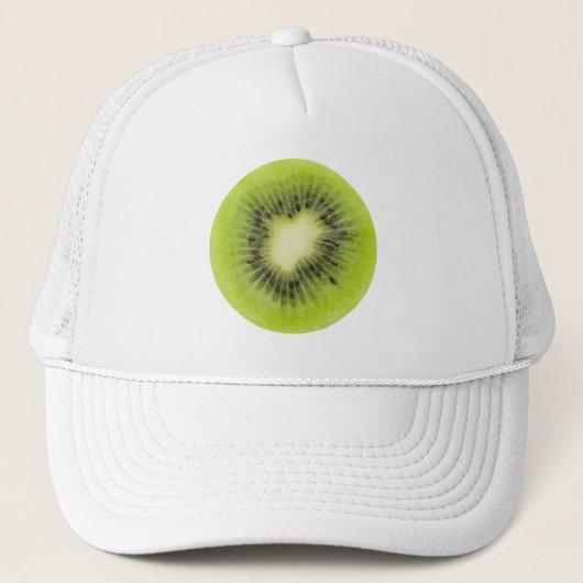 Verse kiwi's. Ronde segmentafsluiting geïsoleerd Trucker Pet (Voorkant)