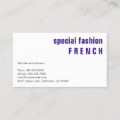 Verse kleuren Mode Visitekaartje (Achterkant)