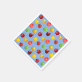 Verse kleurige appels op Sky Blue Servet (Hoek)