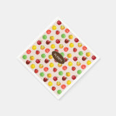 Verse kleurrijke appels op lichtbrige servet (Hoek)