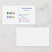 Verse kleurrijke gepersonaliseerde professionele L Visitekaartje (Voorkant / Achterkant)