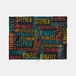 Verse kleurrijke Schattigee gepersonaliseerde aang Fleece Deken