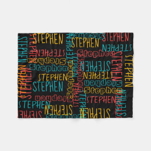 Verse kleurrijke Schattigee gepersonaliseerde aang Fleece Deken