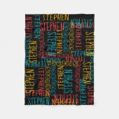 Verse kleurrijke Schattigee gepersonaliseerde aang Fleece Deken (Voorkant)