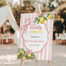 Verse Knepen Limonade Roze Strik Baby Shower