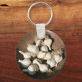 Verse knoflook op Shaker Square Farmers Market Sleutelhanger (Voorkant)