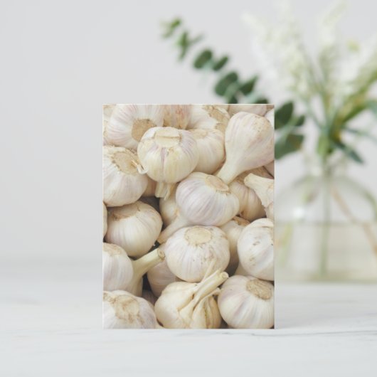 Verse knoflookbollen briefkaart (Staand voorkant)