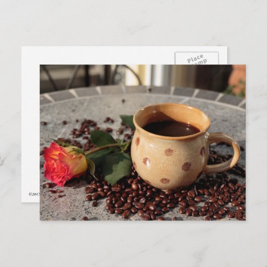 verse koffie briefkaart (Voorkant / Achterkant)