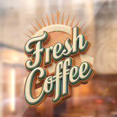 Verse Koffie Donut Winkel  Raamsticker (Vel 2)