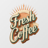 Verse Koffie Donut Winkel  Raamsticker (Vel)