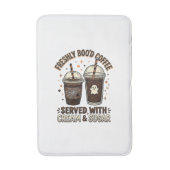 Verse Koffie Halloween Geest Beker Badmat (Voorkant Verticaal)