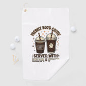 Verse Koffie Halloween Geest Beker Golfhanddoek (Insitu)