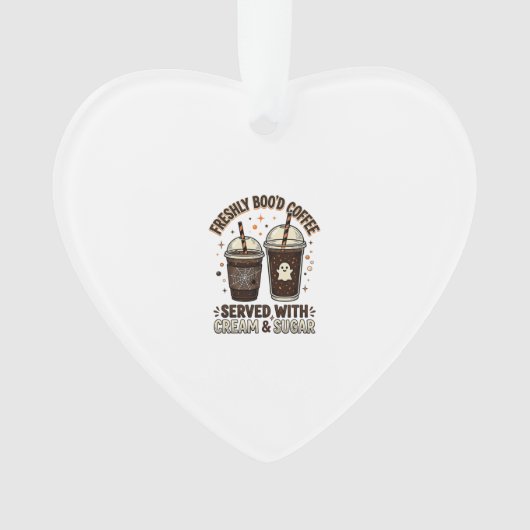 Verse Koffie Halloween Geest Beker Ornament (voorkant)
