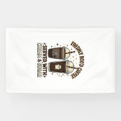 Verse Koffie Halloween Geest Beker Spandoek (Horizontaal)