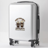 Verse Koffie Halloween Geest Beker Sticker (Koffer)