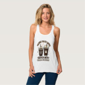 Verse Koffie Halloween Geest Beker Tanktop (Volledige Voorkant)