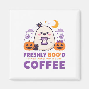 Verse Koffie Schreeuw Suiker Halloween Magneet
