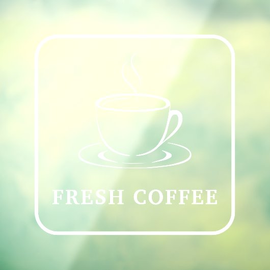 Verse koffie-vensterkoeling raamsticker (Vel 3)