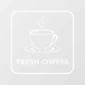 Verse koffie-vensterkoeling raamsticker (Vel)