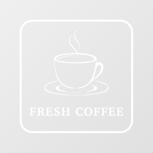 Verse koffie-vensterkoeling raamsticker (Vel)