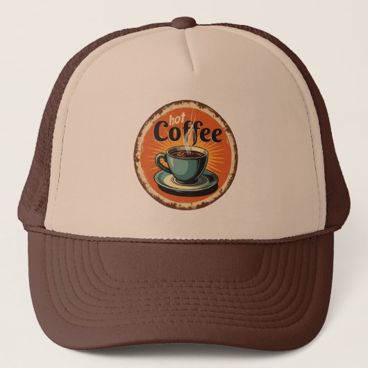 Verse koffie vintage  trucker pet (Voorkant)