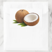Verse Kokosnoot Met Halve Gesneden Plak Sticker (Tas)